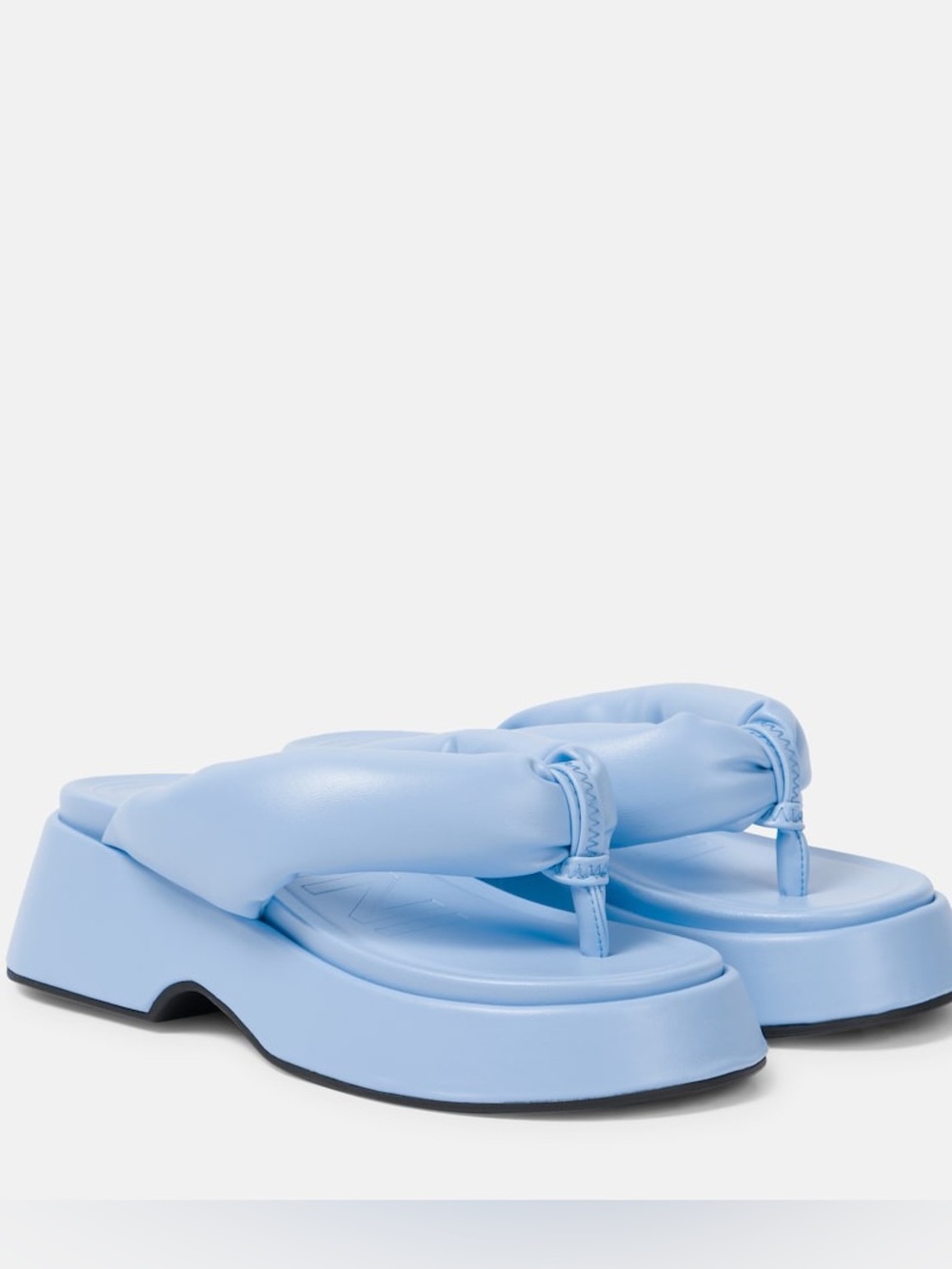 Gianni Padded Thong Sandals in Baby Blue | Size 7